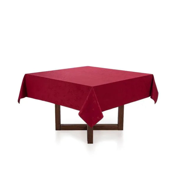 Toalha de mesa de Natal Quadrada 8 lugares Veríssimo Vermelho