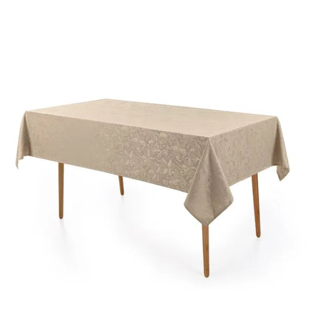 Toalha de Mesa Retangular 6 Lugares Dominic Taupe